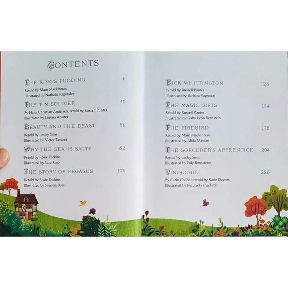 USBORNE 10 Ten-Minute Stories Hardcover Illustrations Fairy Tales Pinocchio Beas - Picture 2 of 5